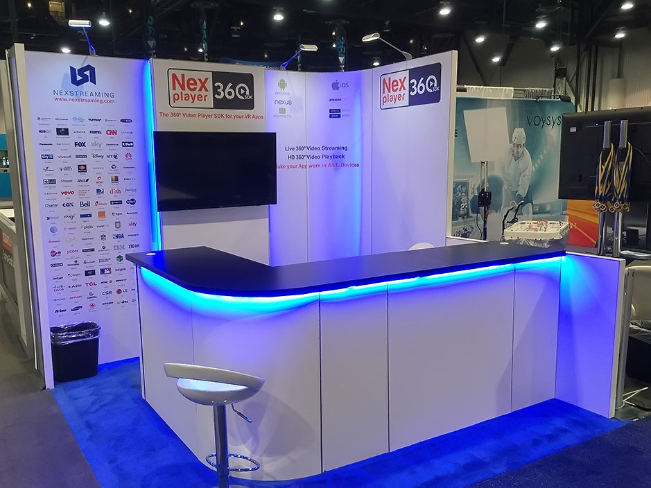 DESIGN AND CONSTRUCTION of a BOOTH for NEXSTREAMING NAB SHOW LAS VEGAS NEVADA USA